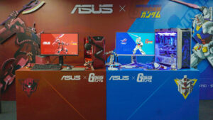 Display of both ASUS Gundam Models