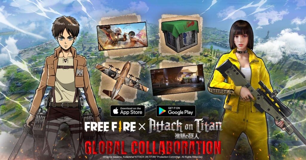 The Free Fire x Attack On Titan collaboration is the anime crossover we've  been waiting for