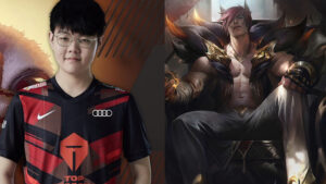 Top Esports top laner 369 and LoL champion Sett