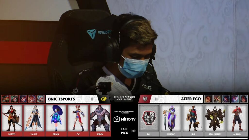 Drian reveals the biggest factor in ONIC becoming league leaders in MPL ID Week 4 Screenshot of Game 1 Draft in ONIC vs AE in MPL ID Week 4