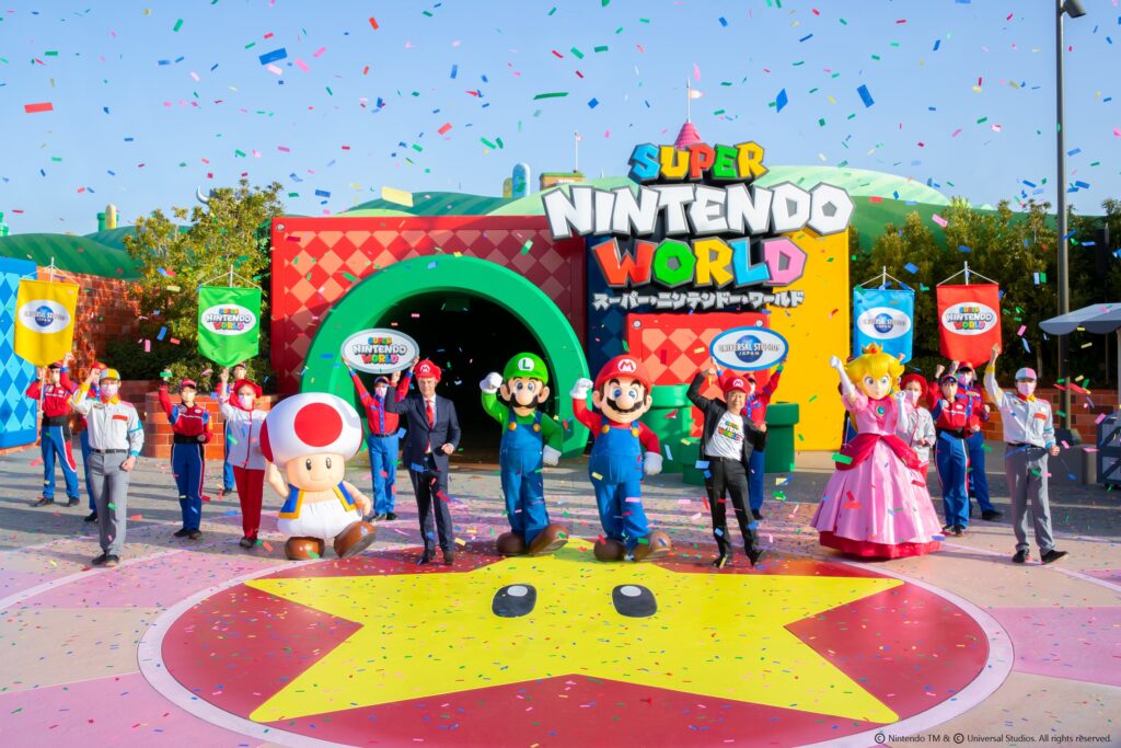 Inilah rupa bahagian dalam Super Nintendo World Jepun