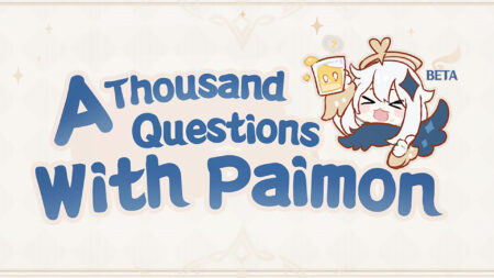 Banner of Thousand Questions with Paimon from Genshin Impact