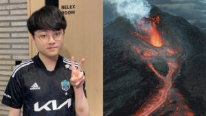 Side by side of ShowMaker and a volcano