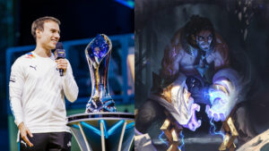 Side by side of Perkz of Cloud9 and Sylas of League of Legends