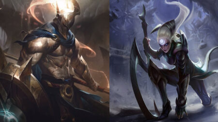 League of Legends champions Pantheon and Diana