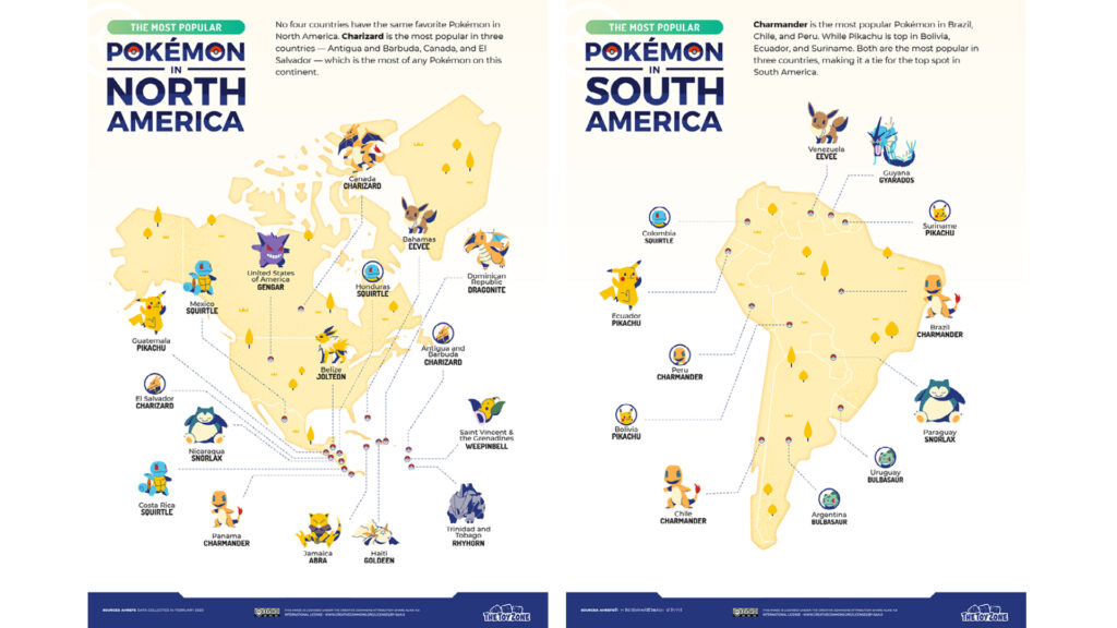 Every country's most popular Pokémon revealed ONE Esports