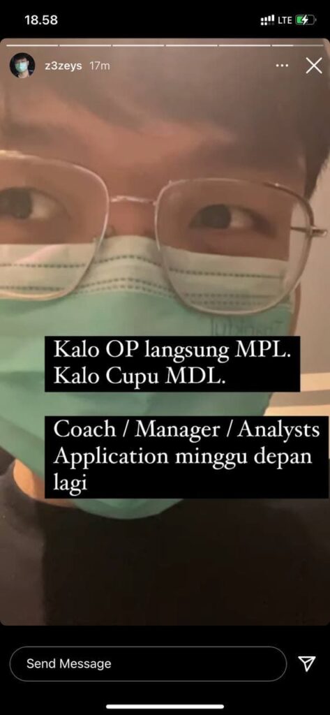 Ingin jadi bagian dari divisi MLBB EVOS? Zeys beberkan persyaratannya