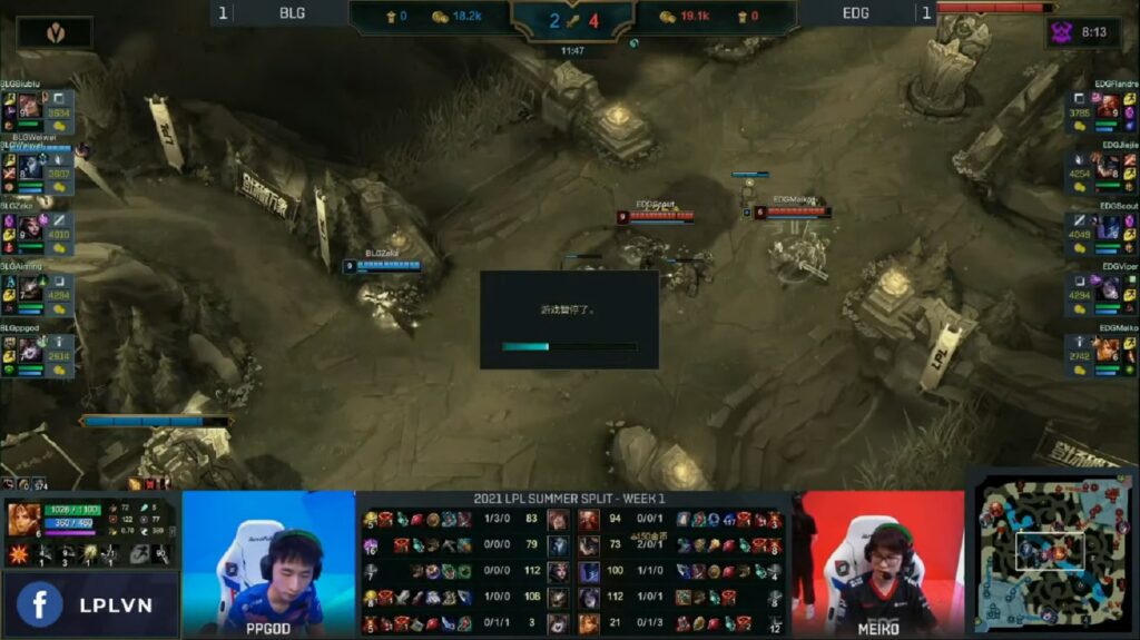 LPL Mùa Hè 2021: Bug nặng xảy ra tại ngày thi đấu thứ 2 khiến ván đấu phải remake