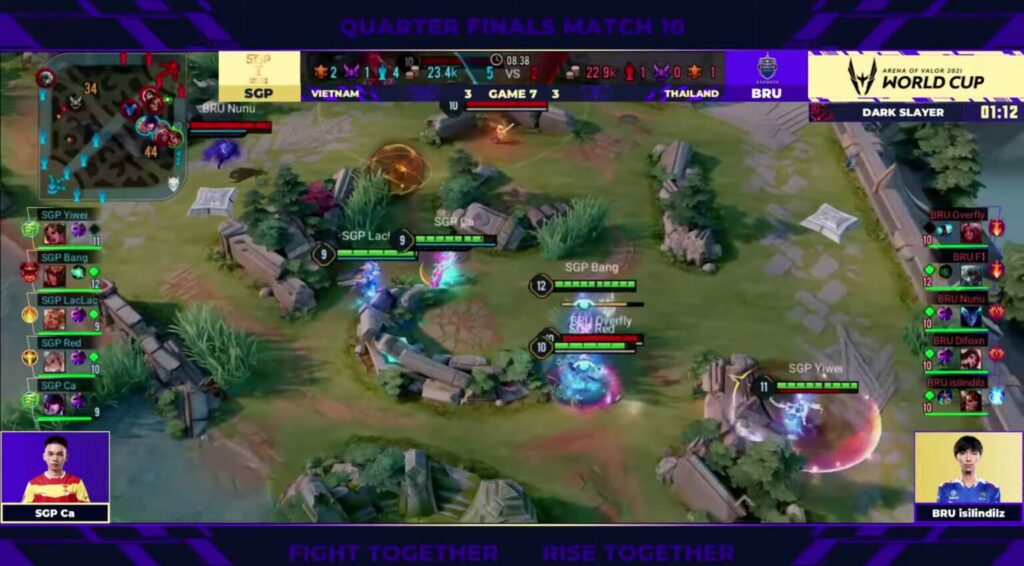 F1 tiết lộ lý do Buriram United chọn chiến thuật đẩy lẻ trước Saigon Phantom tại AWC 2021 ván 7 SGP vs BRU