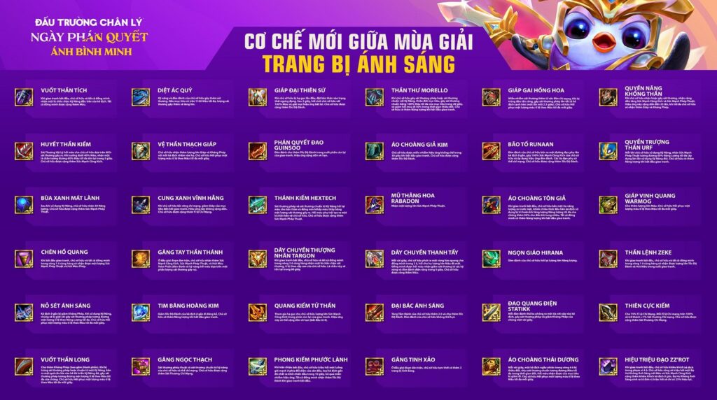 Trang bị ánh sáng Đấu Trường Chân Lý 11.15