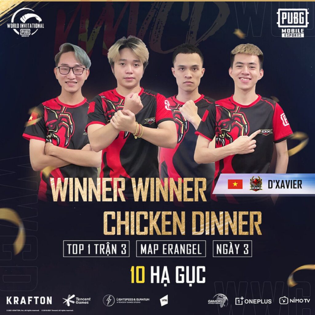 PUBG Mobile: Đại diện Việt Nam D'Xavier 'ăn gà' 2 map liên tiếp tại PMWI 2021 PUBG Mobile Việt Nam