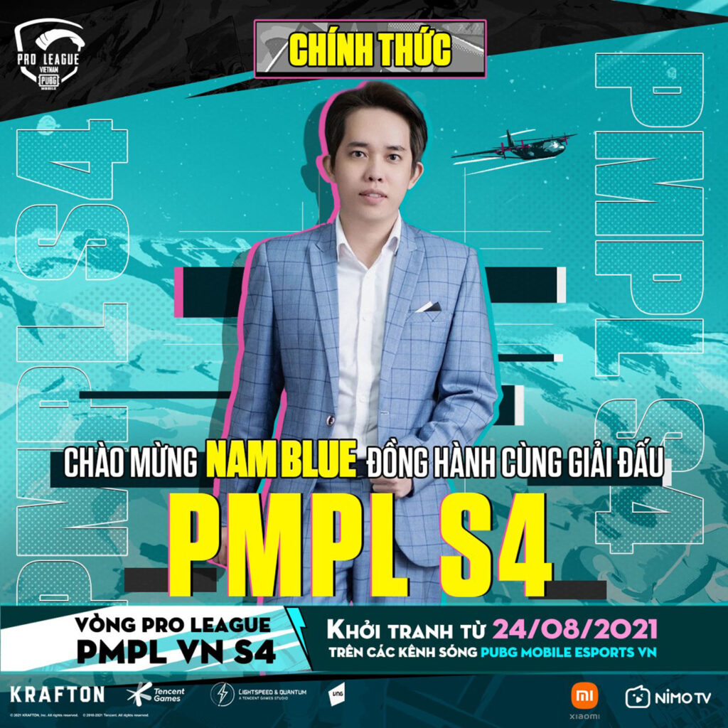Nam Blue tiết lộ kế hoạch hợp tác cùng nhà phát hành PUBG Mobile VN Nam Blue PMPL S4