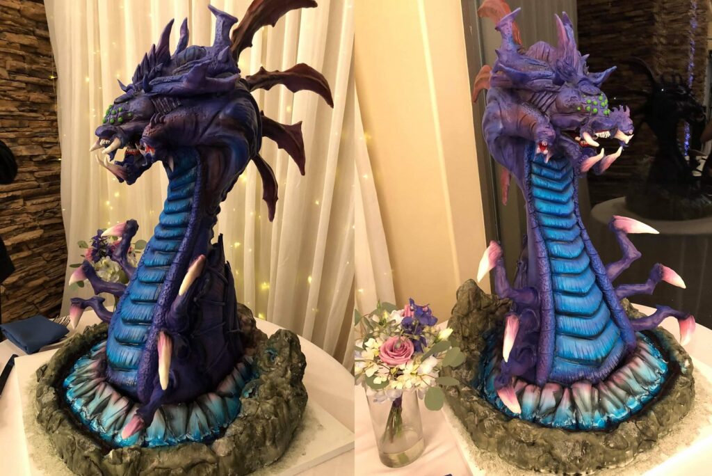 LMHT: Nữ game thủ gây ấn tượng với chiếc bánh Baron Nashor trong đám cưới của mình LMHT Baron
