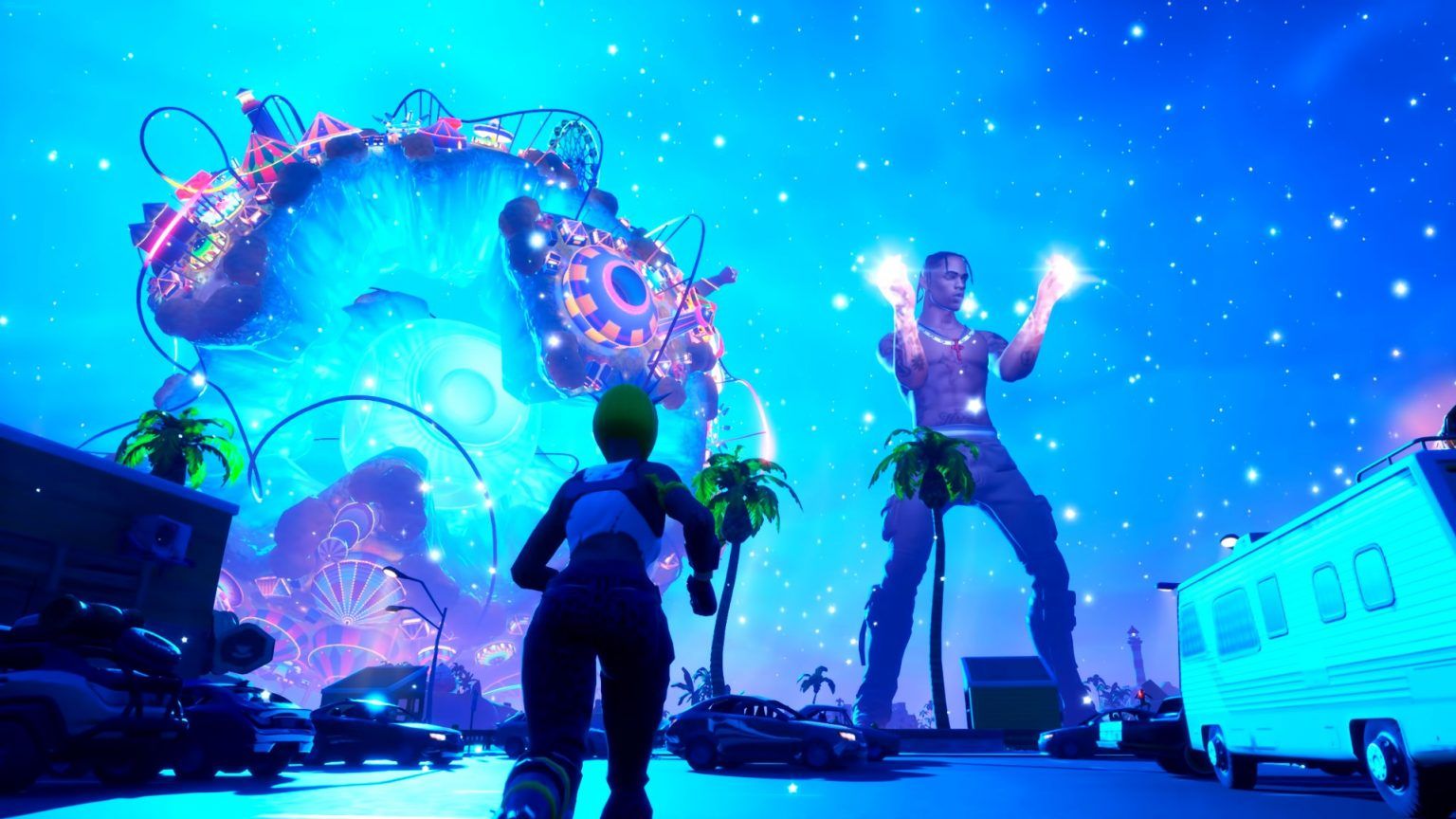 Travis Scott's 'Astronomical' Fortnite concert is a surreal experience Travis Scott's 'Astronomical' Fortnite concert is a surreal experience