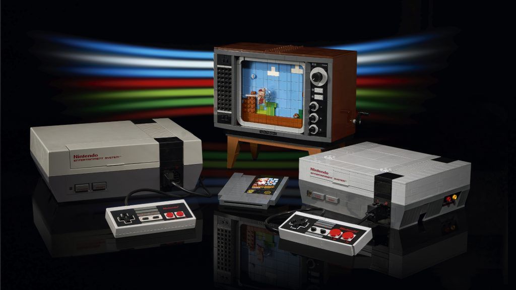 super mario lego tv set