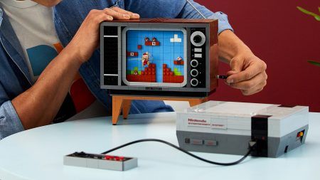 super mario lego tv set