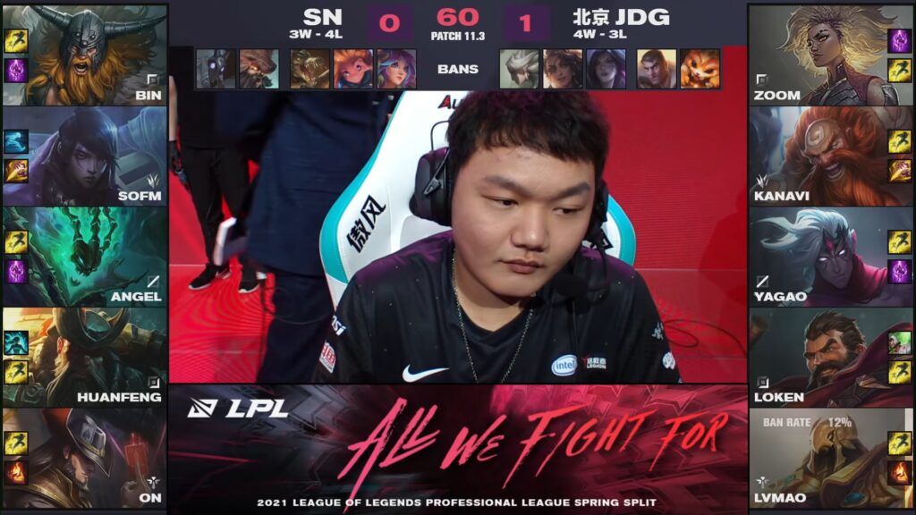 JD Gaming vs. Suning, LPL Spring 2021, game two draft
